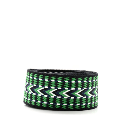 Hermes Toile Swift 50mm Sangle Allegro Shoulder Strap Malachite Bleu Electrique Black 2 of 5