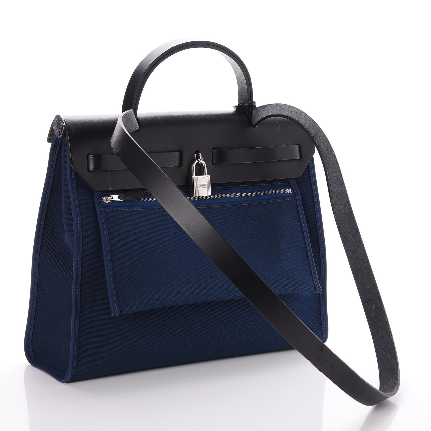 Hermes Toile Barenia Herbag Zip 31 PM Bleu de Prusse 3 of 12