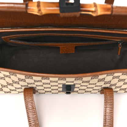 Gucci Monogram Bamboo Bullet Handbag Brown 5 of 10