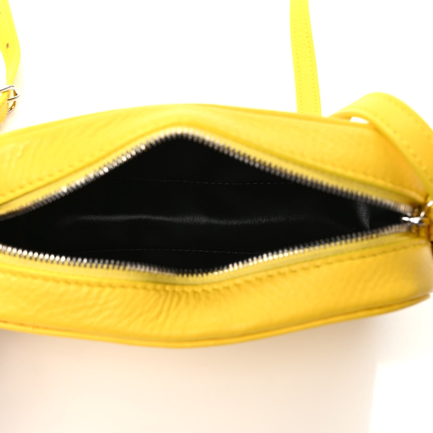 Balenciaga Smooth Calfskin Logo XS Everyday Camera Bag Jaune Soleil Black 5 of 8