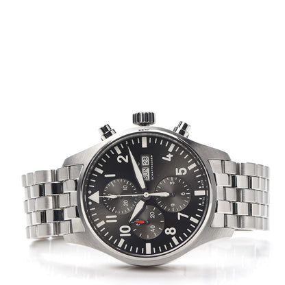IWC Stainless Steel 43mm Pilot Spitfire Chronograph Automatic Watch Slate IW377719 2 of 6