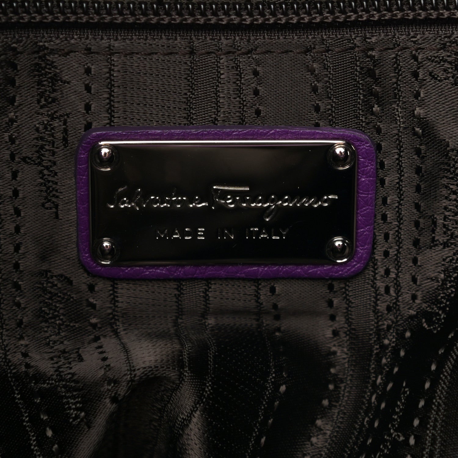 Salvatore Ferragamo Calfskin Fanisa Gancini Hobo Purple 6 of 9