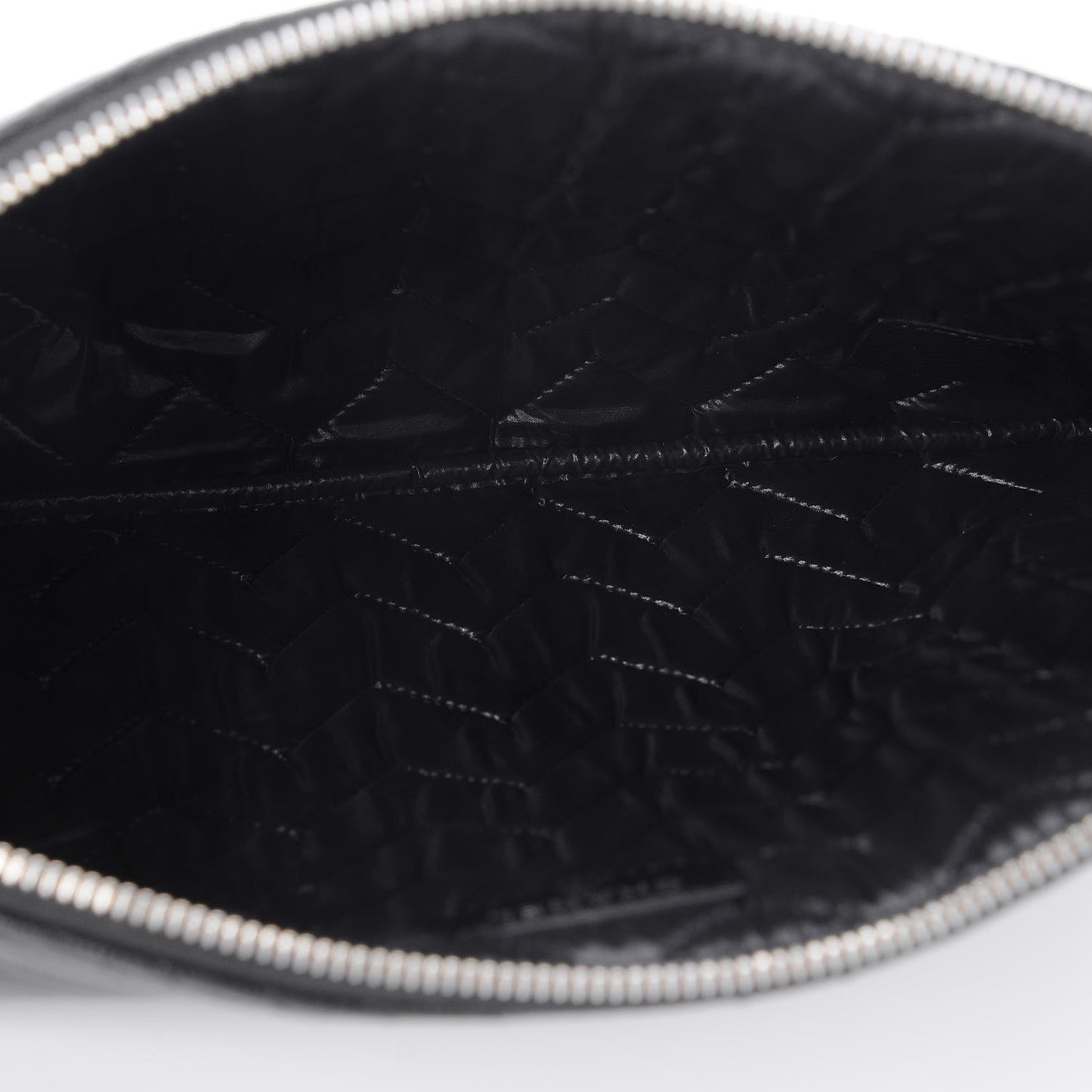 Caviar Chevron Medium Cosmetic Case Black
