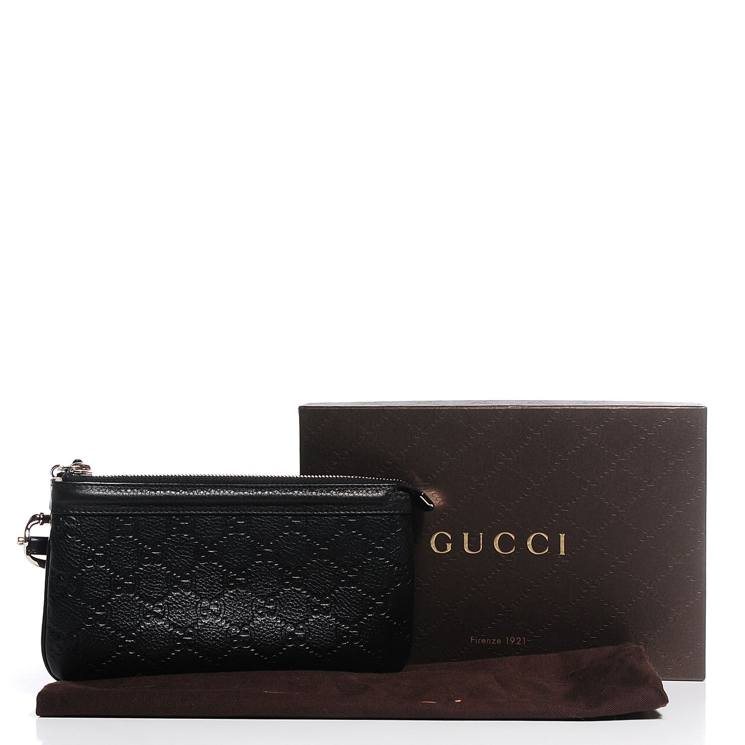 Gucci Guccissima Horsebit Detail Wristlet Black 7 of 7