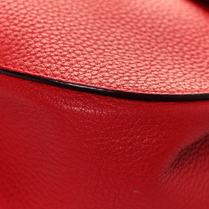 Chloe Grained Lambskin Drew Shoulder Bag Plaid Red 9 of 12