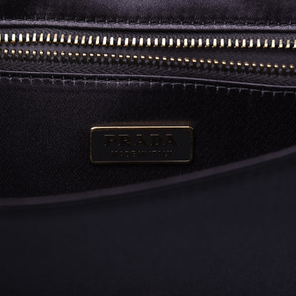 Prada Satin Pochette Bag Black 9 of 15