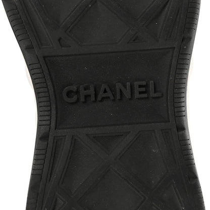 Chanel Velvet Calfskin Mixed Fibers CC Sneakers 37 Black 7 of 10