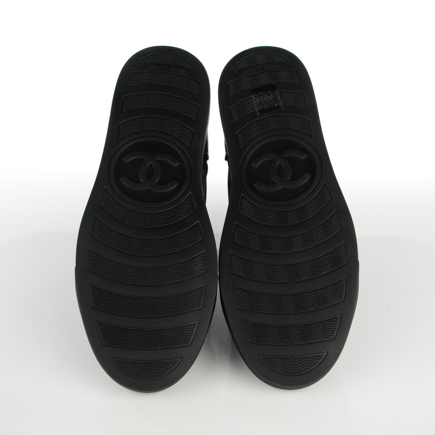 Chanel Suede Tweed High Top Sneakers 39.5 Dark Grey 4 of 8