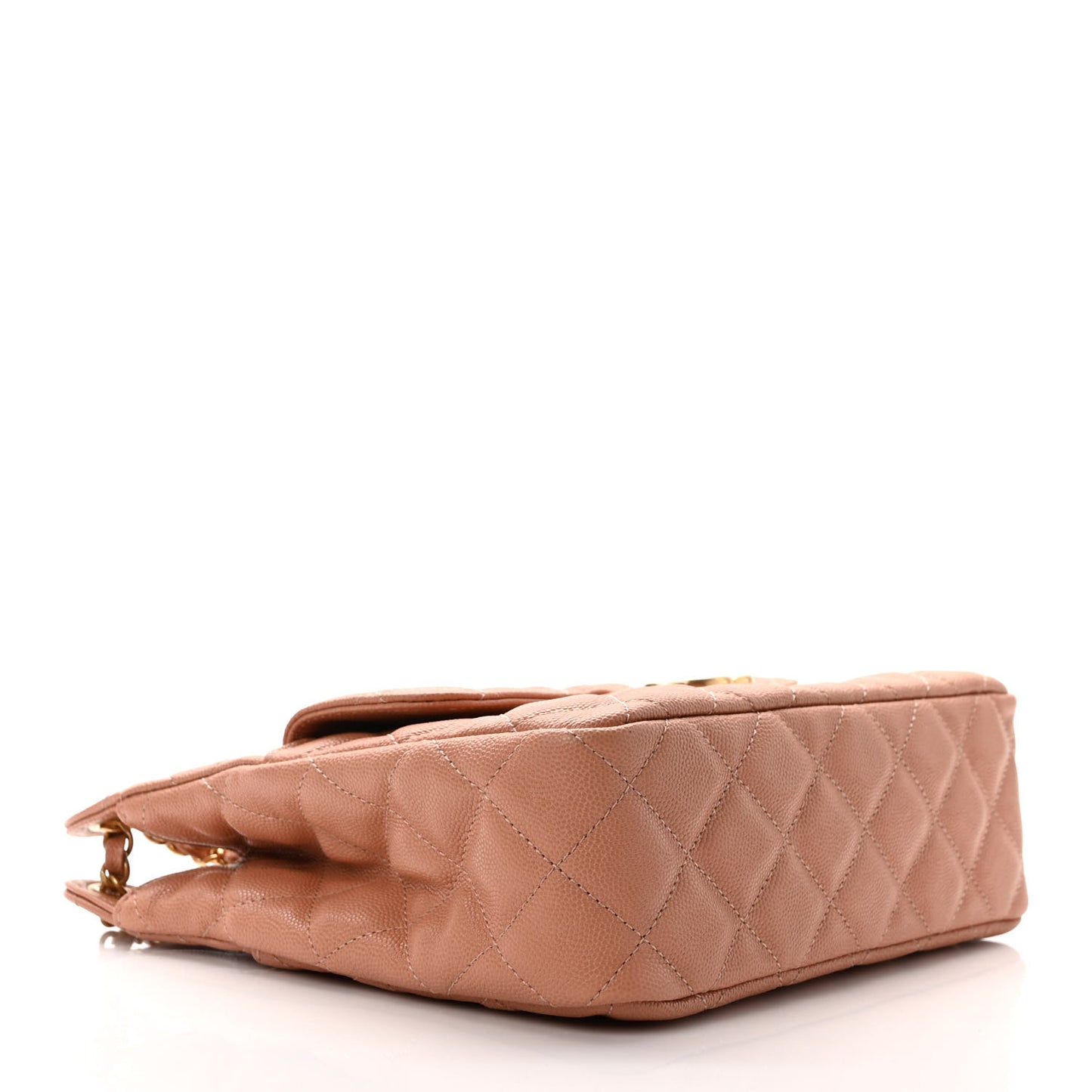 Caviar Quilted Wavy CC Hobo Beige