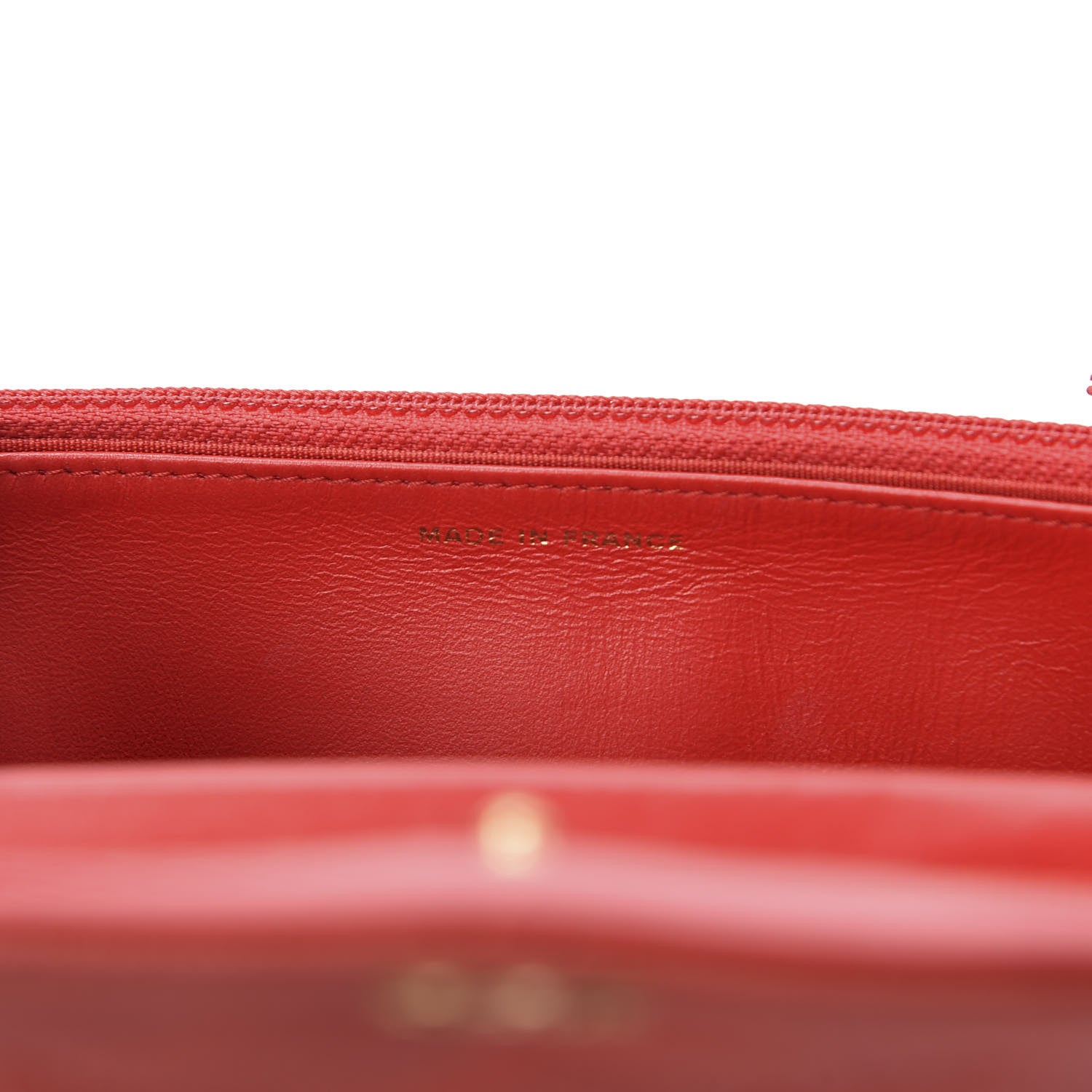 Chanel Letter Calfskin Embossed Quilted Wallet On Chain WOC Red 8 of 11