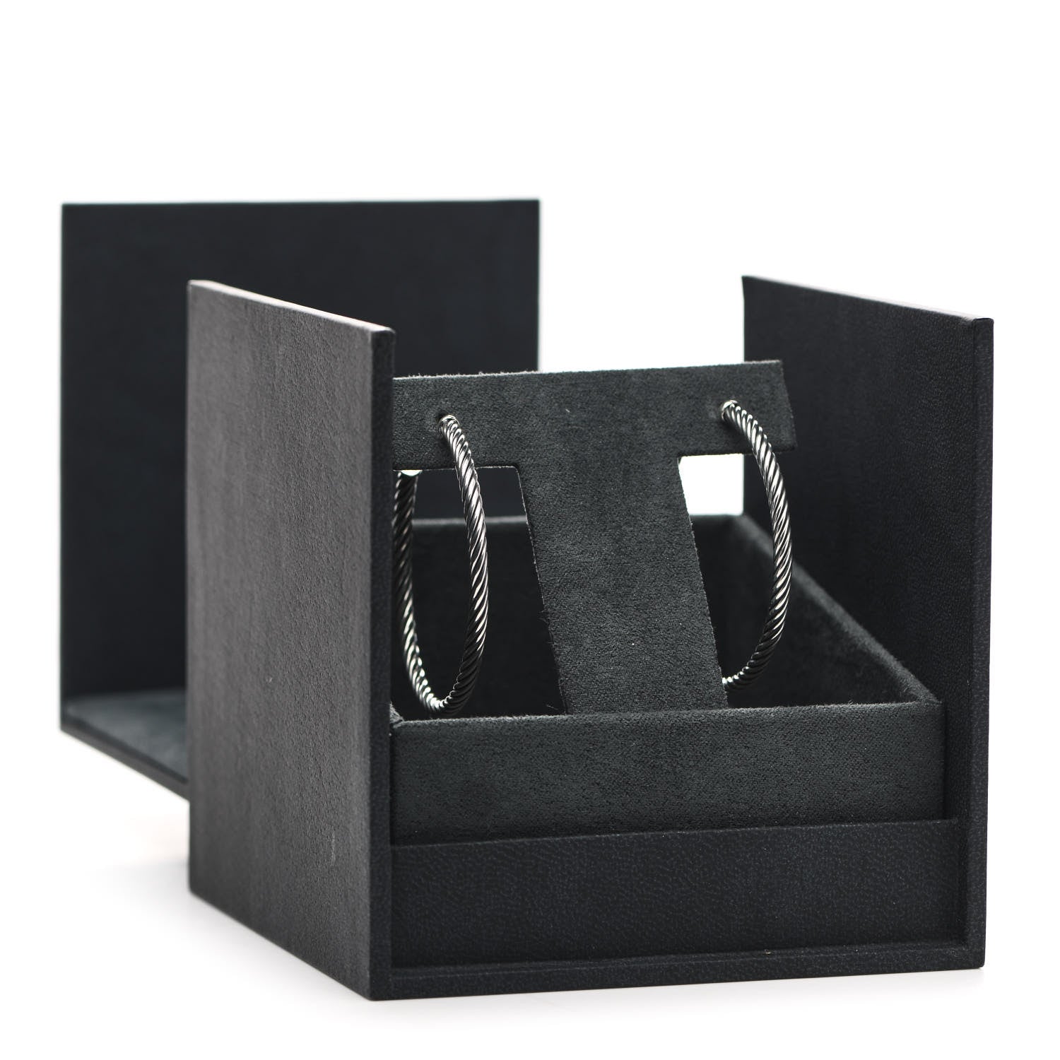 David Yurman Sterling Silver Medium Cable Classics Hoop Earrings 5 of 5