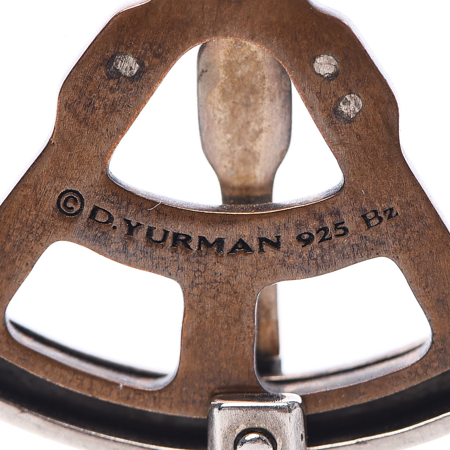 David Yurman Sterling Silver Bronze Maritime Sexton Amulet Pendant 3 of 3