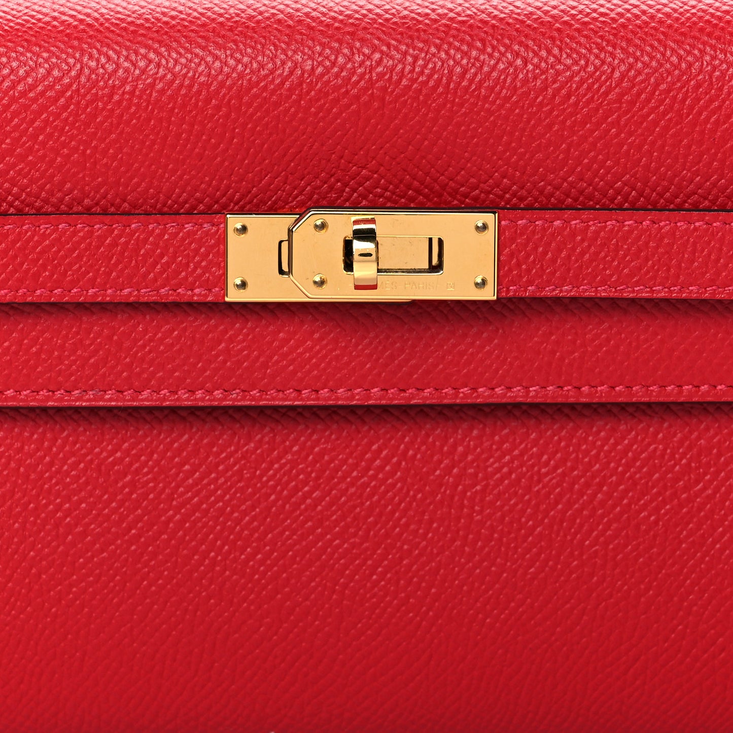 Epsom Kelly Wallet To Go Rouge Casaque