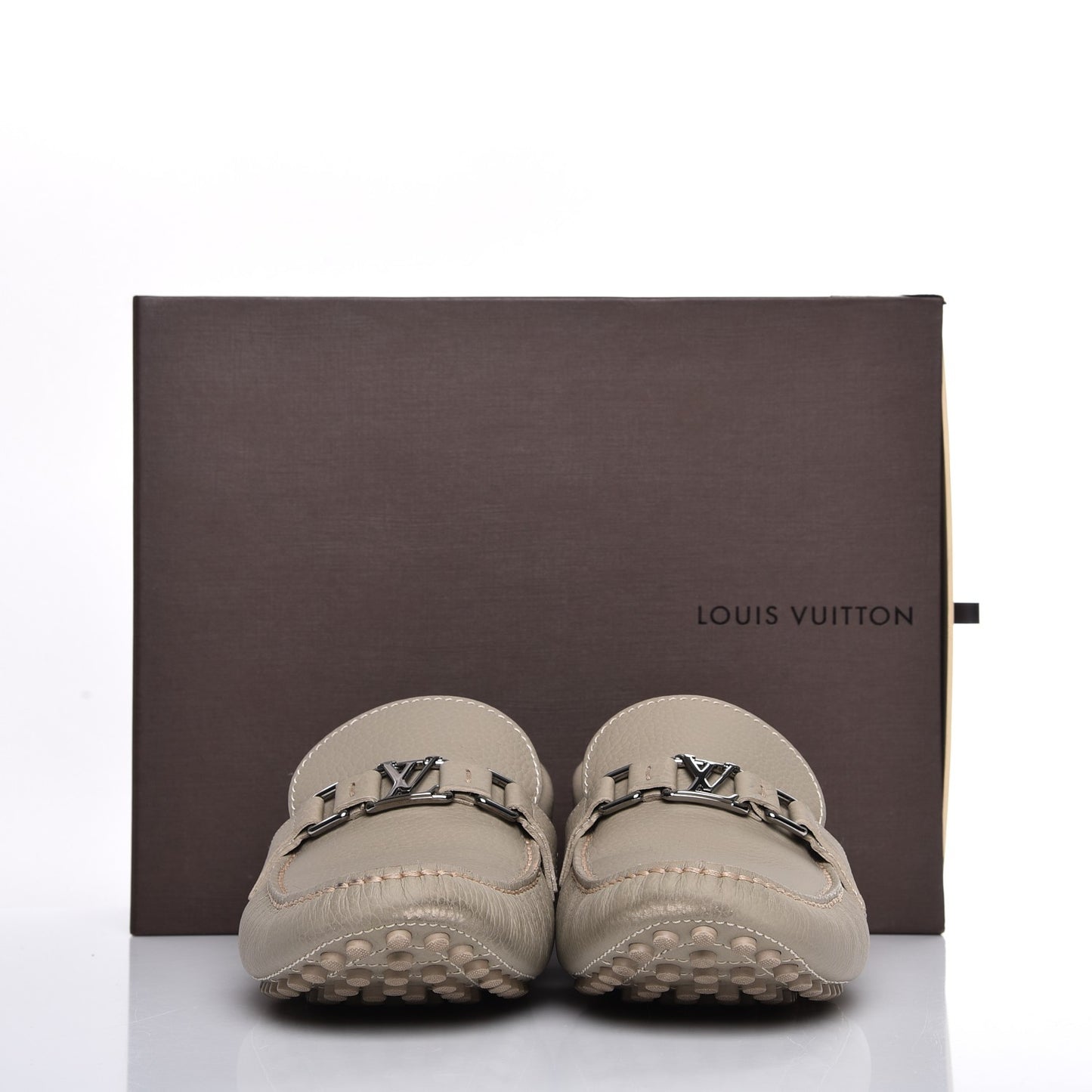 Mens Calfskin Hockenheim Moccasin Loafers 11 Beige