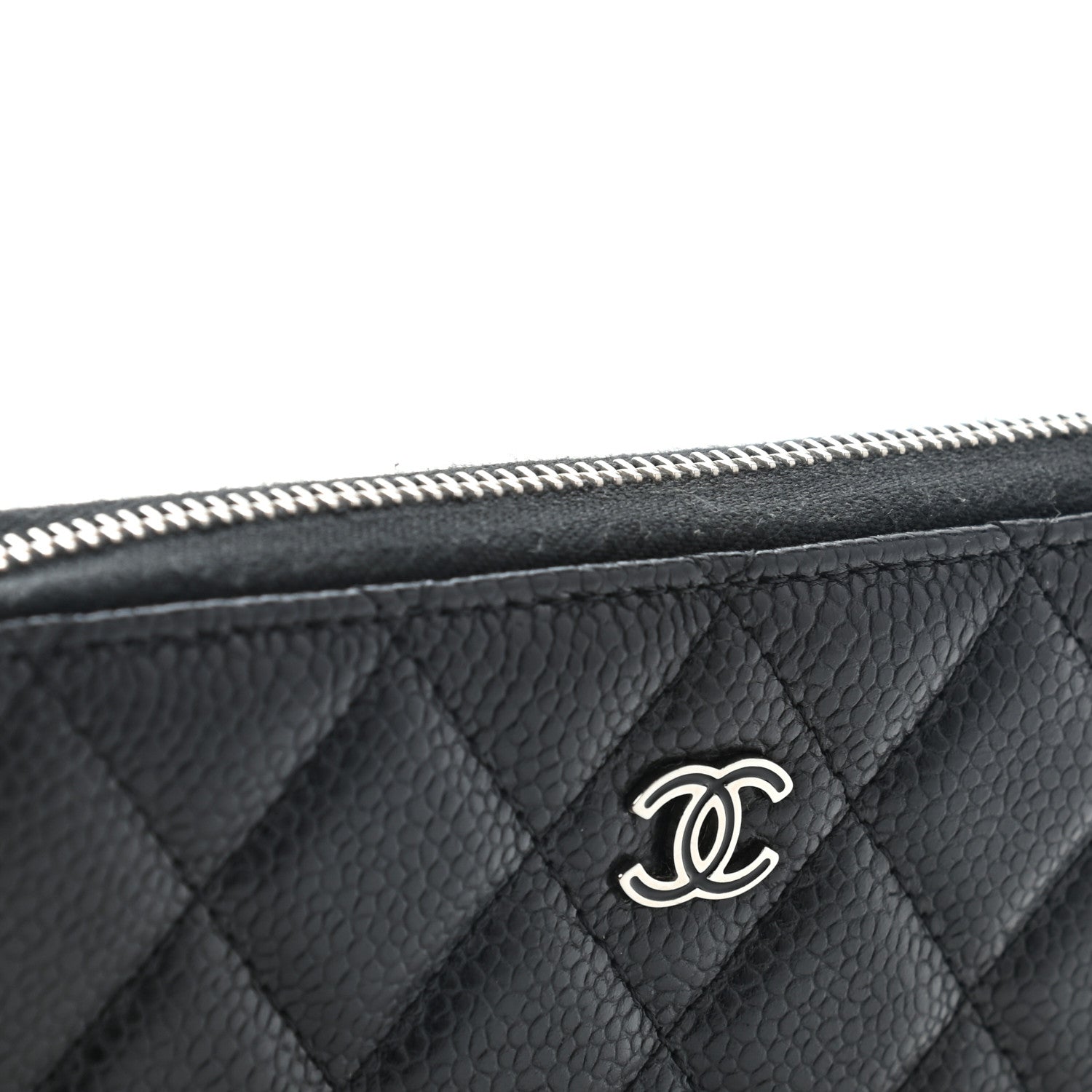 Chanel Caviar Quilted Medium Zip Around Wallet Black 9 of 10