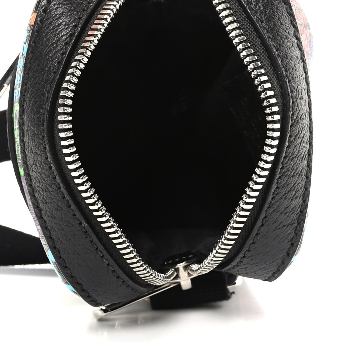 GG Supreme Monogram Psychedelic Messenger Bag Black