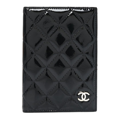 Chanel Patent Calfskin Quilted Passport Holder Black 1 of 8