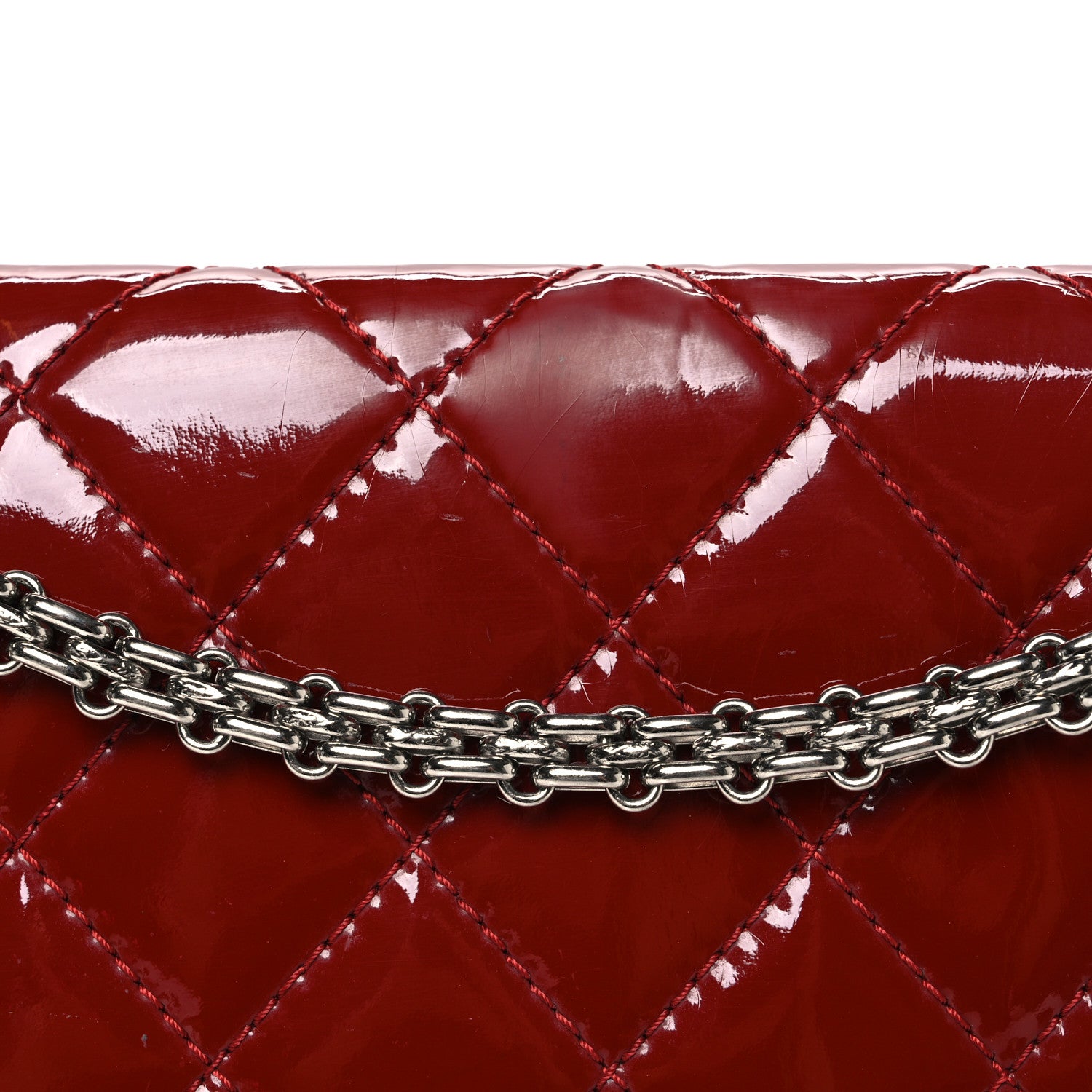Chanel Patent Quilted 2.55 Reissue 226 Flap Red 8 of 13
