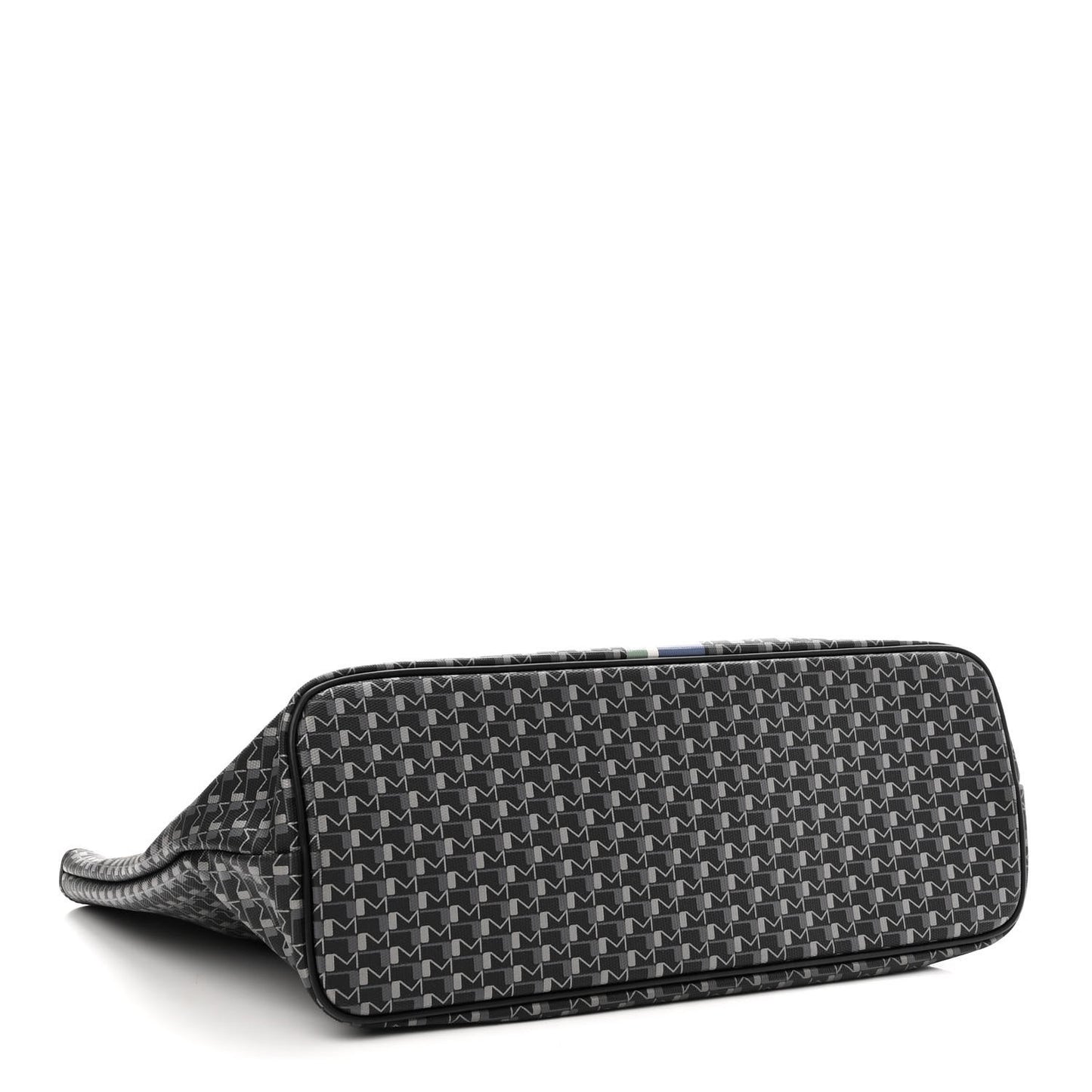Grained Calfskin Canvas 1920 Oh! Tote Ruban GM Carbon Silver