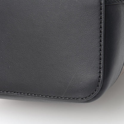 Fendi Glazed Fabric Vitello Grace F is Fendi FF 1974 Stamp Patch Grande Mon Tresor Bucket Bag Mogano Panna Black 11 of 11