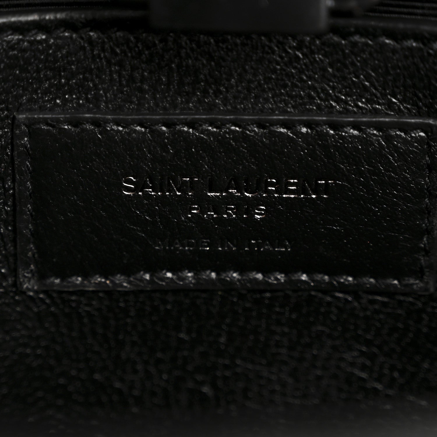 Saint Laurent Grain De Poudre Small Monogram Monochrome Kate Satchel Black 6 of 13