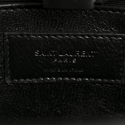 Saint Laurent Grain De Poudre Small Monogram Monochrome Kate Satchel Black 6 of 13
