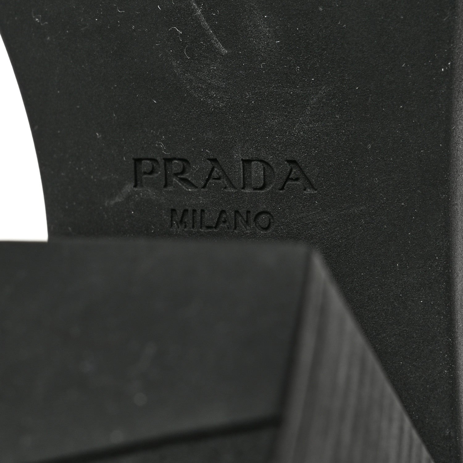 Prada Spazzolato Metal Triangle Logo 85mm Loafers 38 Black 7 of 9