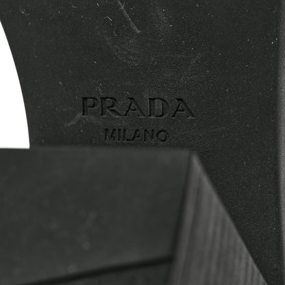 Prada Spazzolato Metal Triangle Logo 85mm Loafers 38 Black 7 of 9