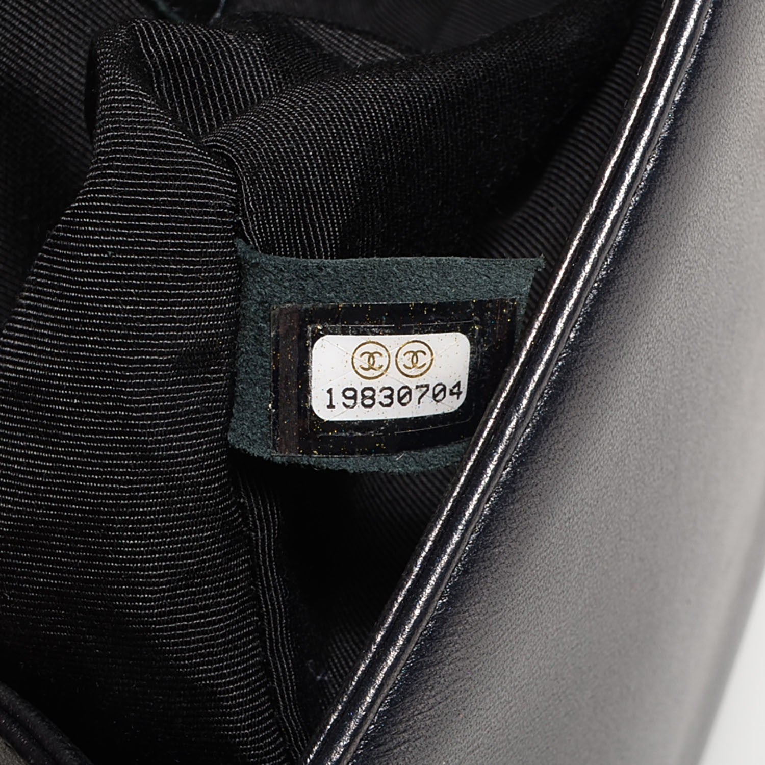 Chanel Lambskin Quilted Medium Boy Flap Pearly Black 7 of 8