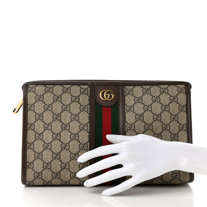 Gucci GG Supreme Monogram Web Ophidia GG Toiletry Case Beige New Acero 2 of 8