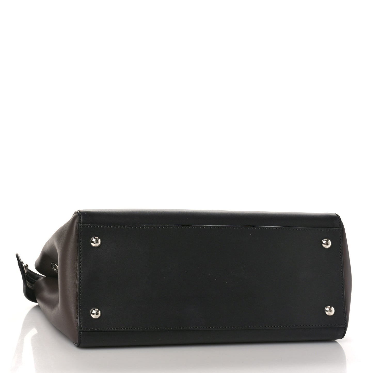 Vitello Baltico Shiny Nappa Lace Up DotCom Satchel Black