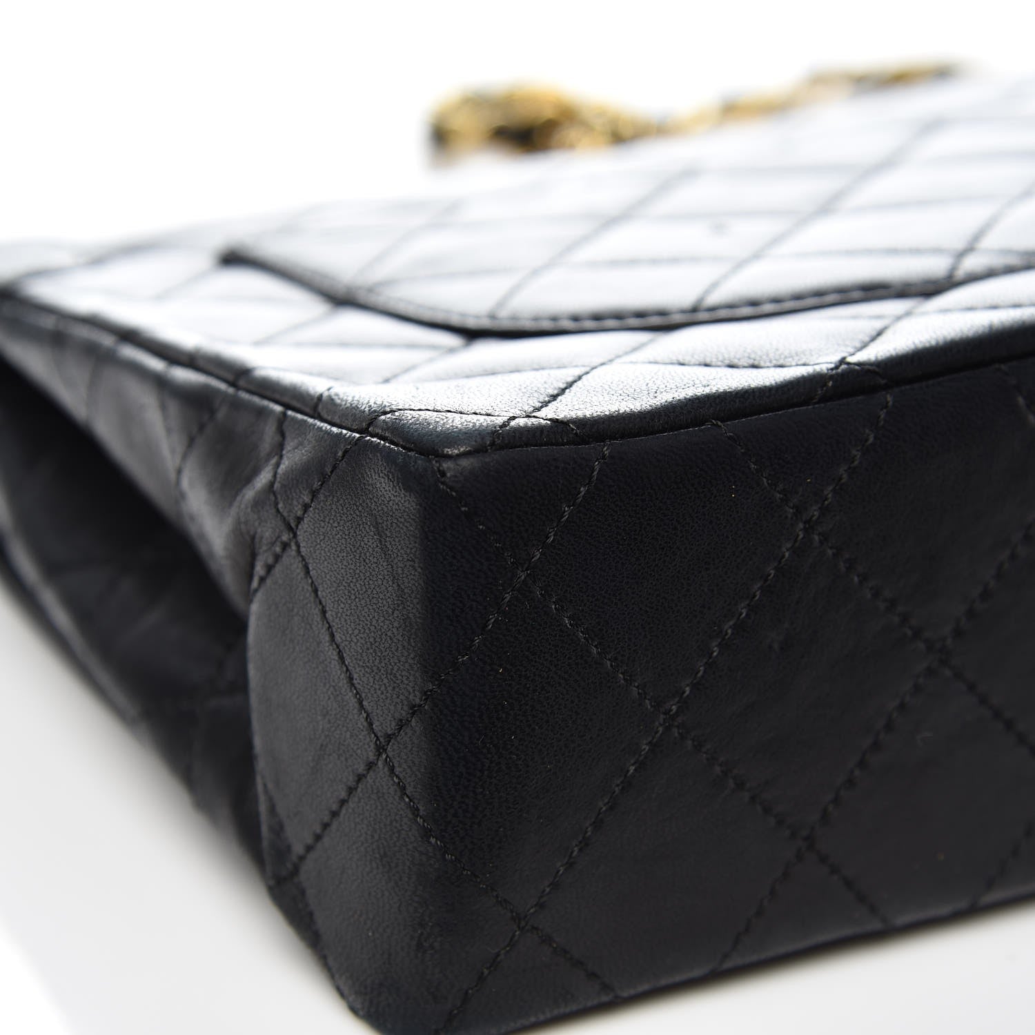Chanel Lambskin Quilted Medium Double Flap Black 11 of 15