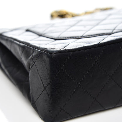 Chanel Lambskin Quilted Medium Double Flap Black 11 of 15
