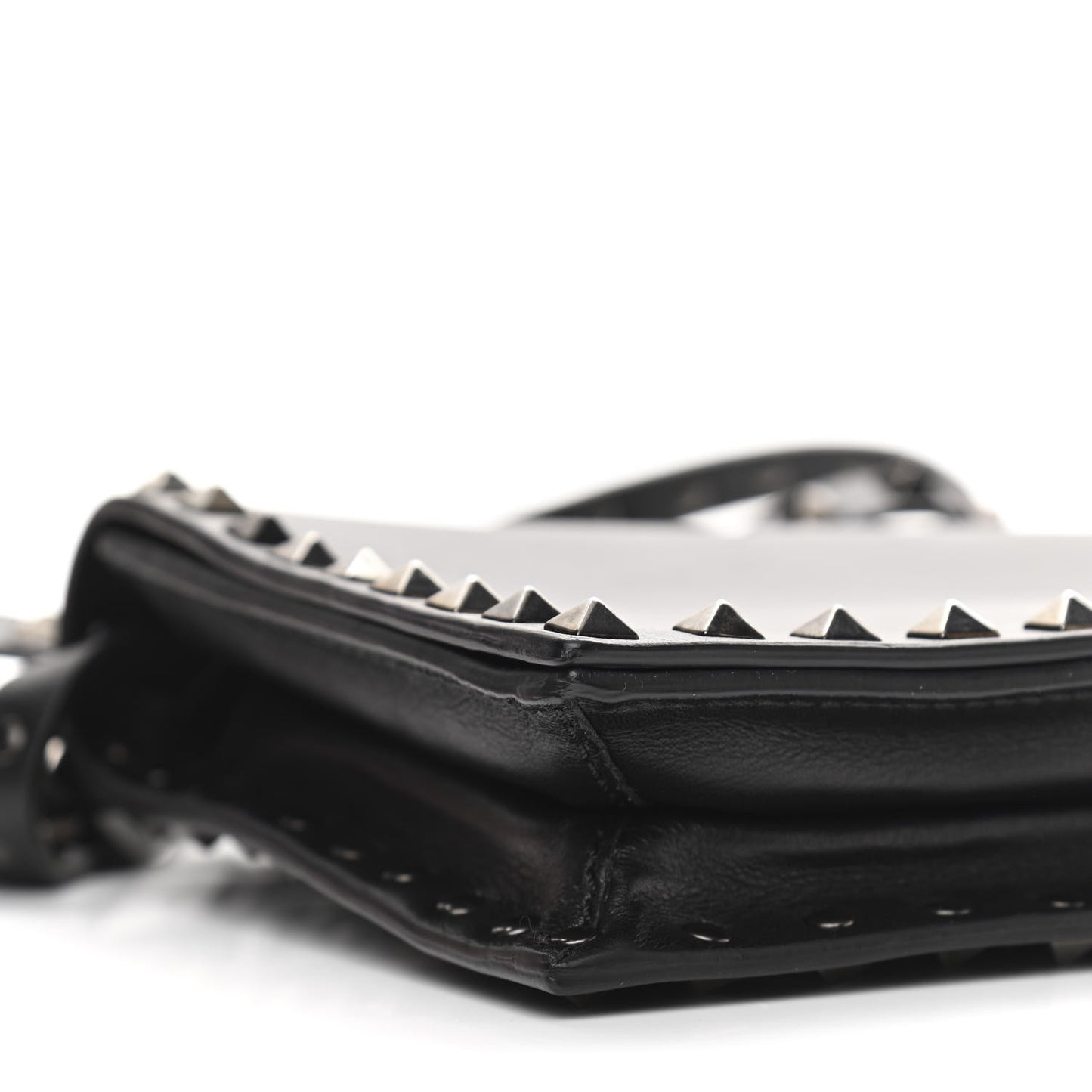 Vitello Rockstud Crossbody Bag Black