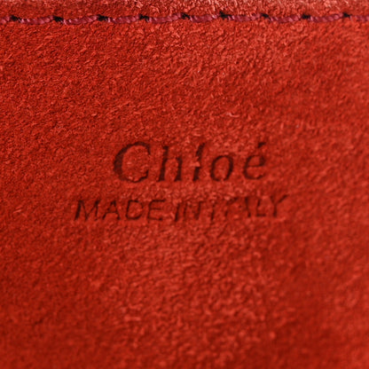 Chloe Suede Smooth Calfskin Drew Shoulder Bag Poppy 6 of 10