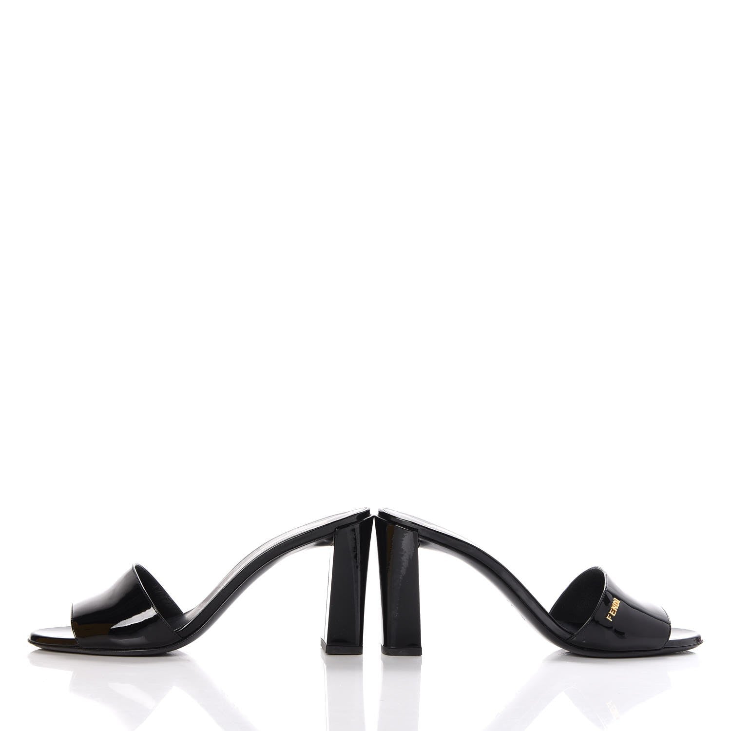 Fendi Patent Mules 39 Black 5 of 9