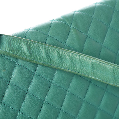 Chanel Calfskin Quilted Large Boy Flap Green 16 of 23