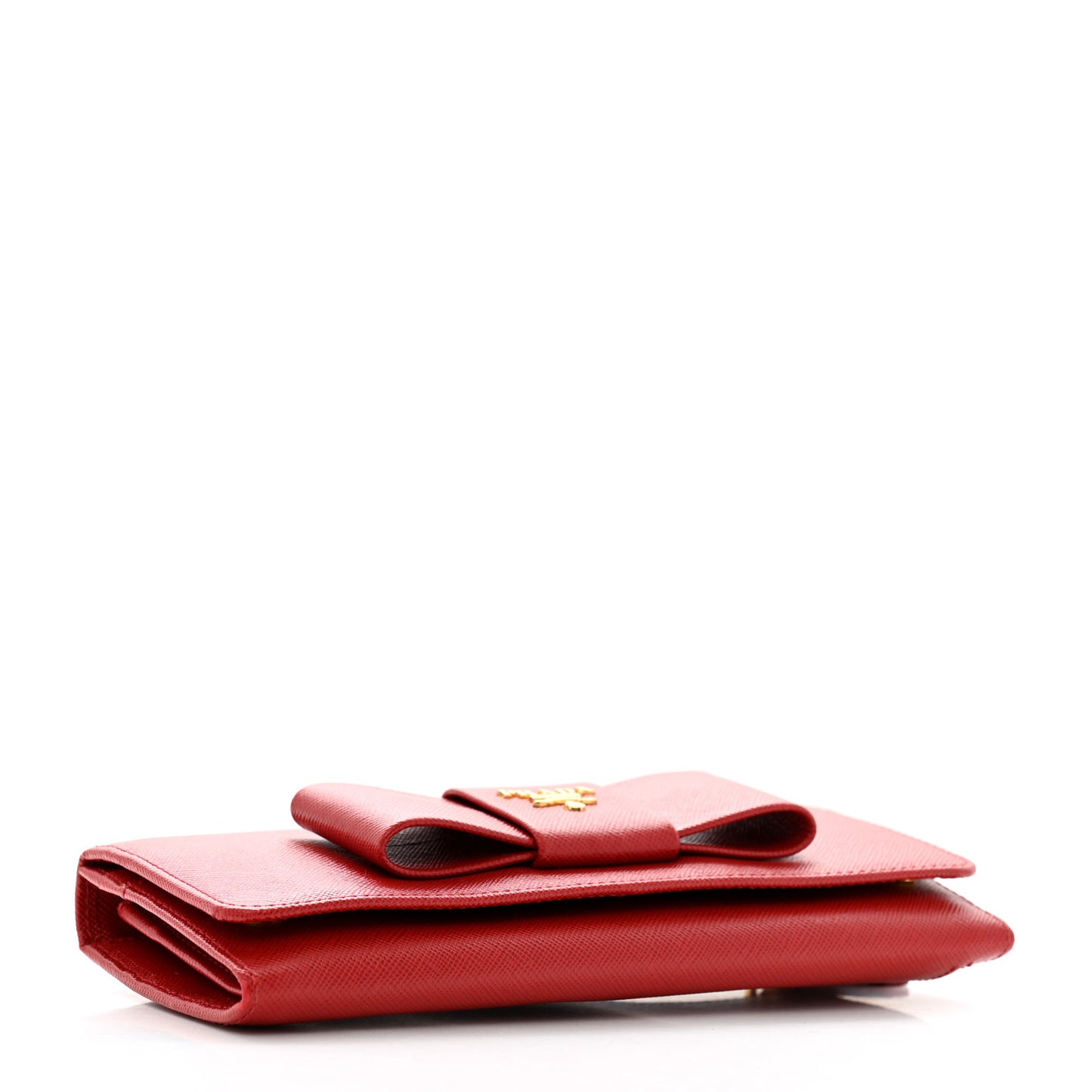 Saffiano Fiocco Bow Continental Wallet Fuoco