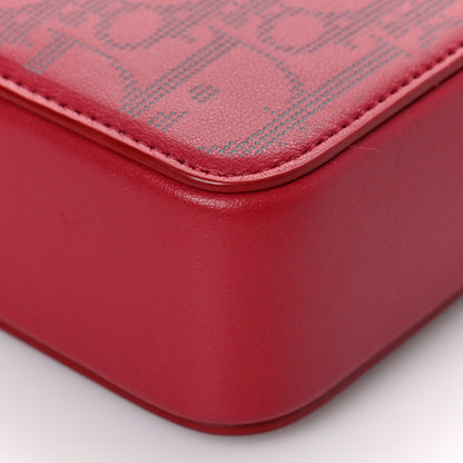 Christian Dior Calfskin Oblique Galaxy Perforated World Tour Messenger Pouch Red White 9 of 9