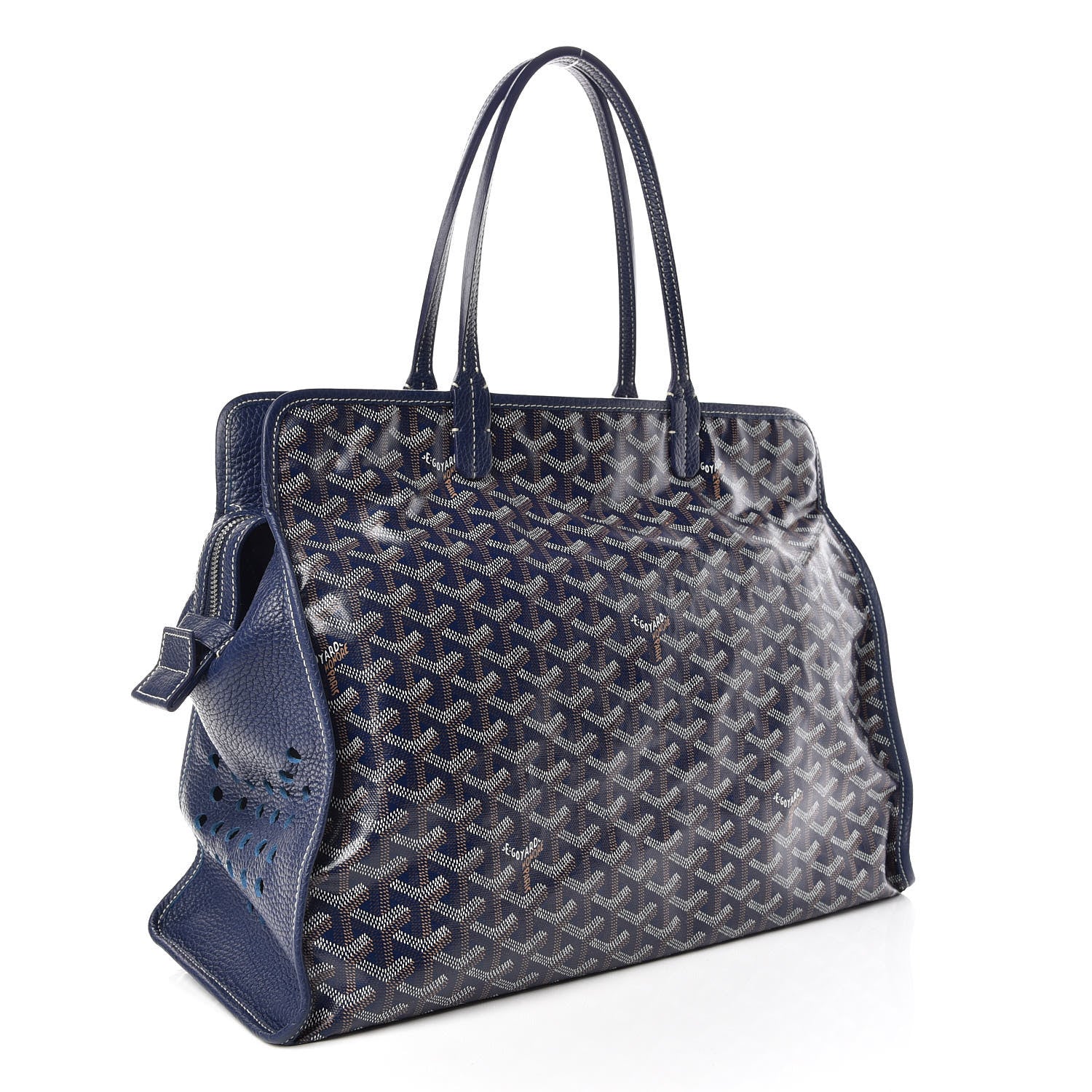 Goyard Goyardine Sac Hardy Pet Carrier PM Navy 3 of 8