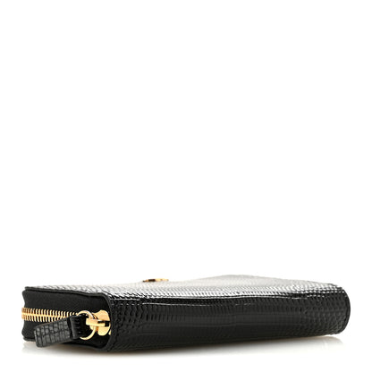Chanel Calfskin Lizard Embossed Crococo Coin Purse Black 4 of 8