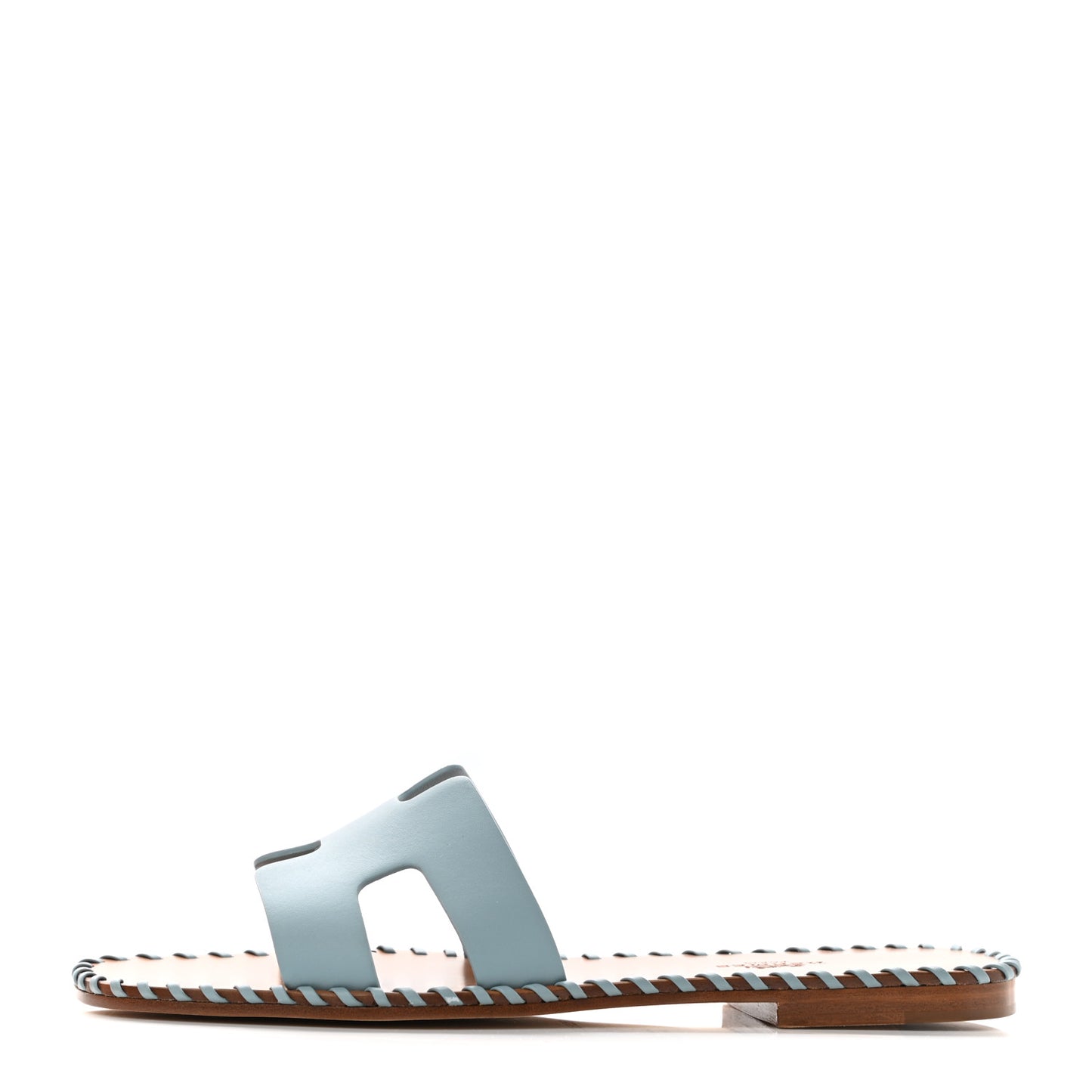 Box Calfskin Braided Oran Sandals 36.5 Vert D'Eau