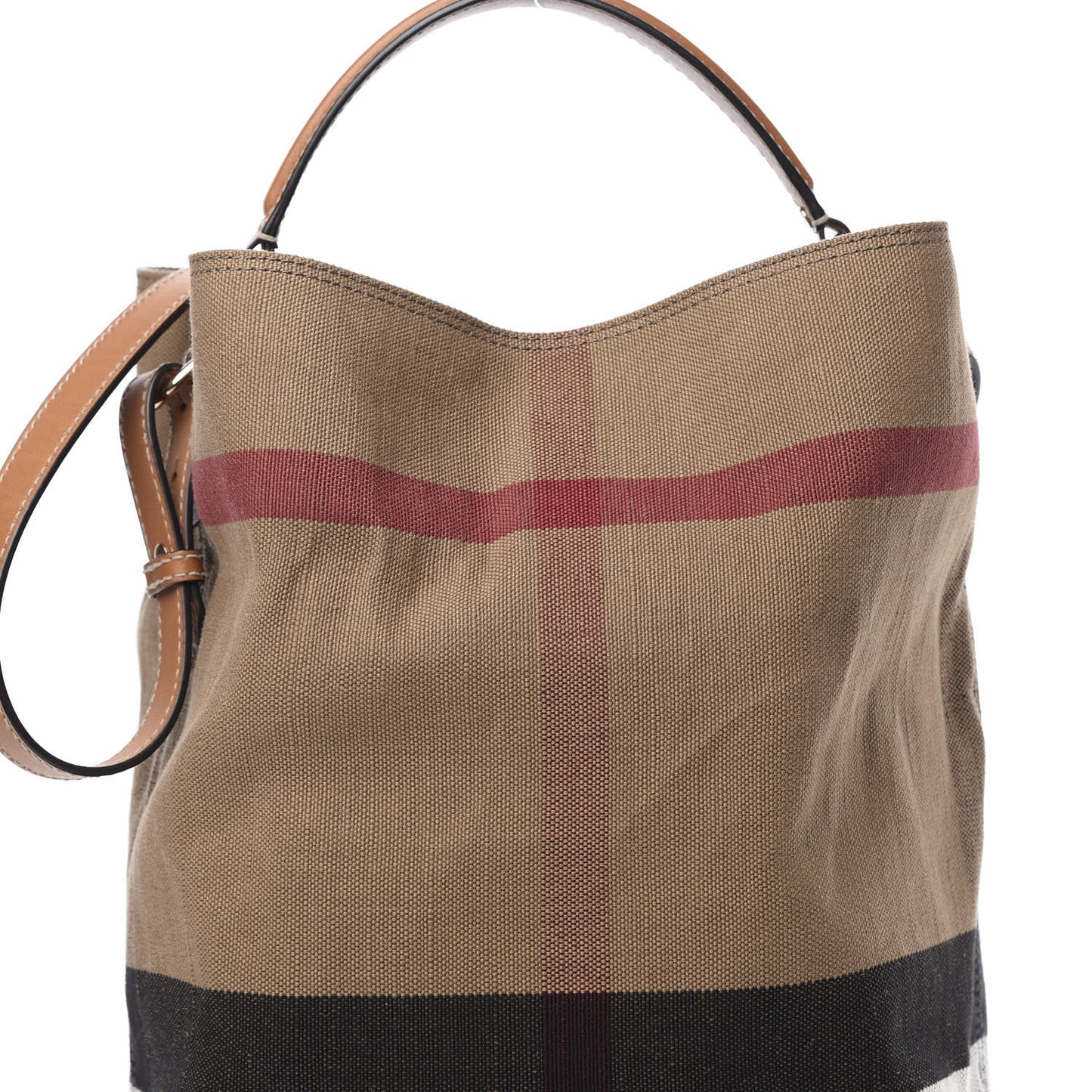 Canvas Mega Check Medium Ashby Hobo Saddle Brown