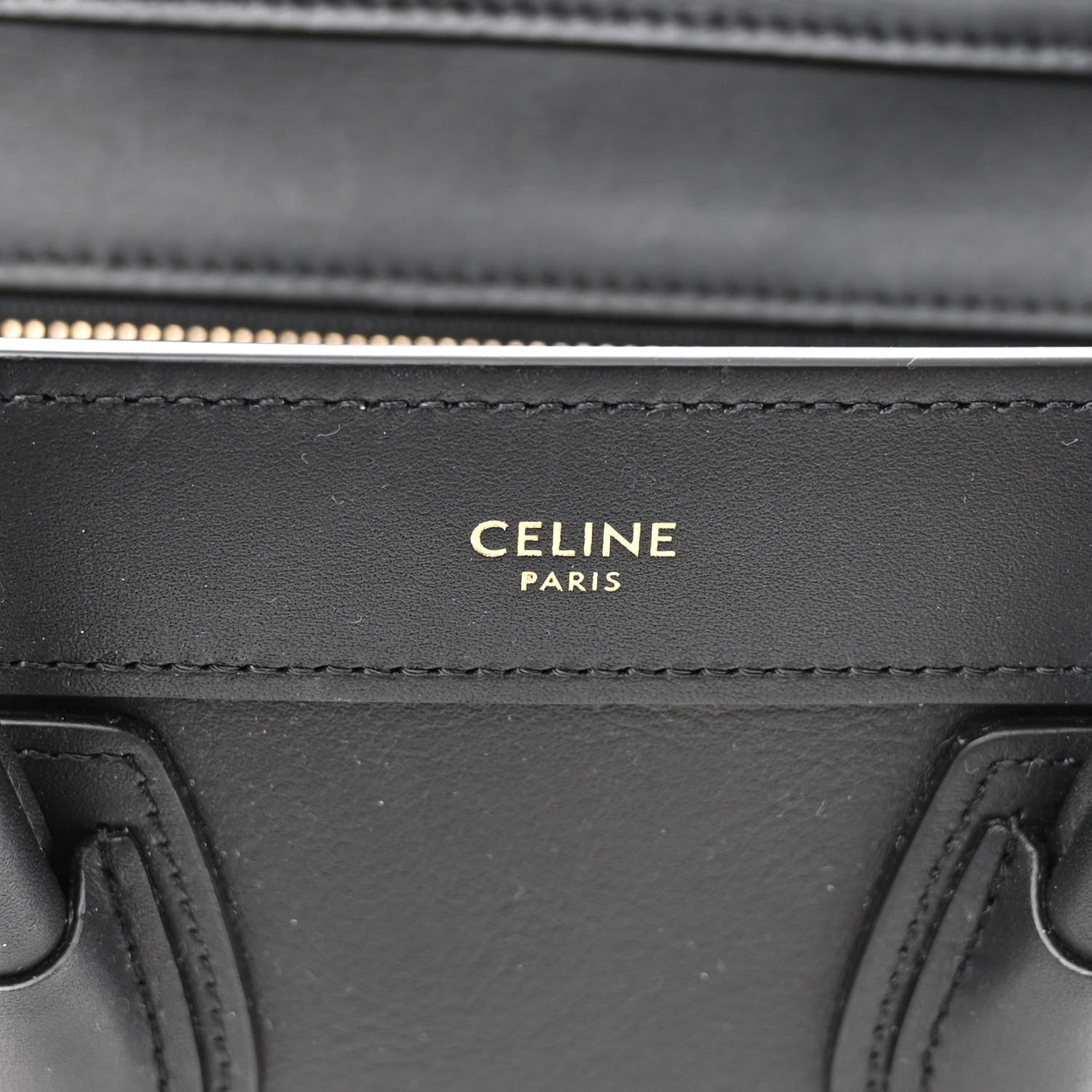 Celine Smooth Calfskin Nano Luggage Black 6 of 10
