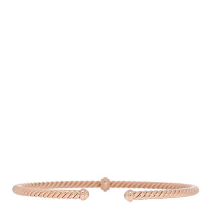 David Yurman 18K Rose Gold Diamond 3mm Renaissance Center Station Bracelet 2 of 4