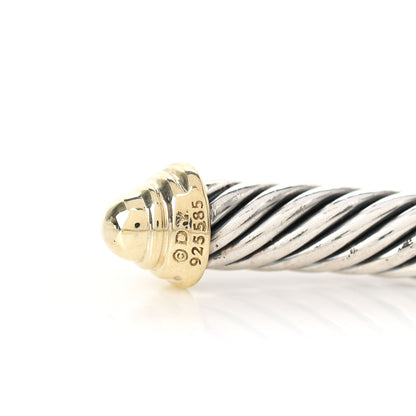 David Yurman Sterling Silver 14K Yellow Gold 5mm Cable Classics Bracelet 4 of 4