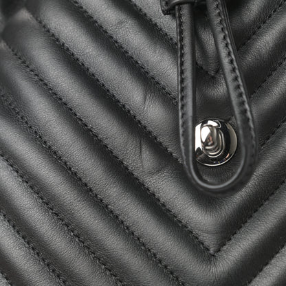 Chanel Calfskin Chevron Quilted Large Urban Spirit Backpack Black 13 of 16