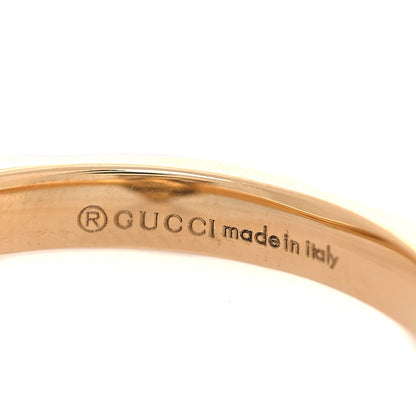 Gucci 18K Yellow Gold Pink Opal Diamond Le Marché Des Merveilles Feline Ring 53 6.25 5 of 6