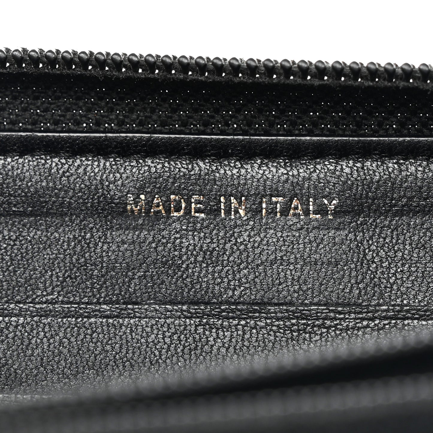 Iridescent Glazed Calfskin Quilted Small Boy Zip Around Wallet Black
