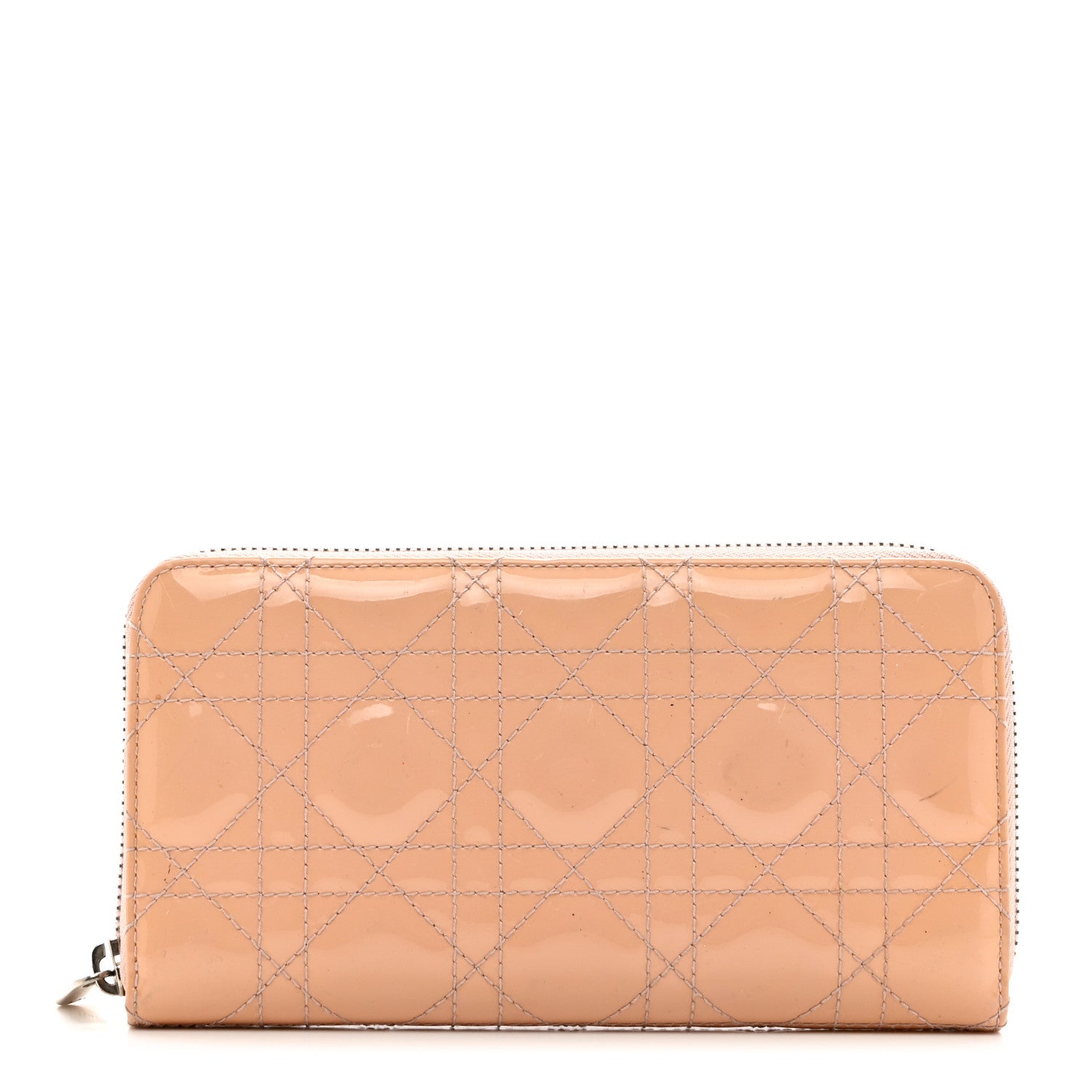 Christian Dior Patent Cannage Lady Dior Continental Zip Wallet Pink 1 of 7